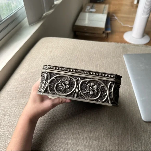 Vintage 70's Godinger Silver Jewelry Box